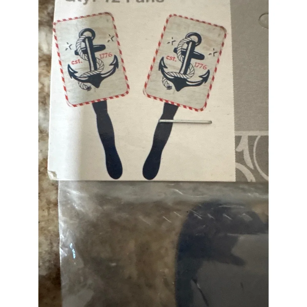 Oriental Trading Nautical Anchor Hand Fans 24 Pack Patriotic 1776 Party Favors